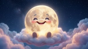 Smiling Moon on Cloud