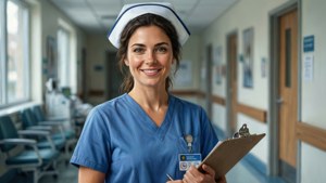 Smiling Nurse Clipboard