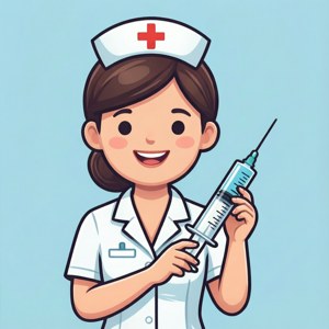 Smiling Nurse with Syringe