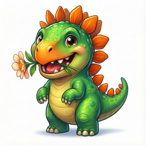 Smiling Stegosaurus