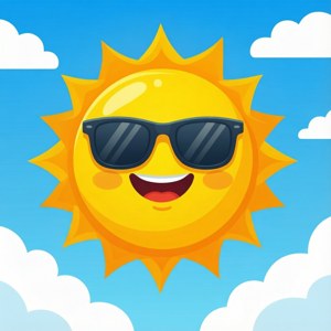 Smiling Sun Cartoon