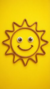 Smiling Sun Outline