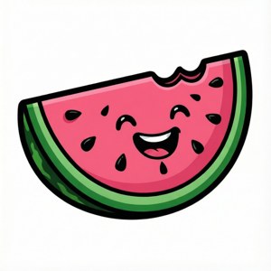 Smiling Watermelon Slice