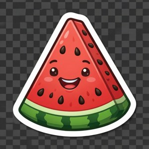 Smiling Watermelon Sticker