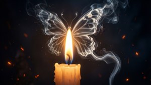 Smoke Butterfly Candle