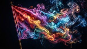 Smoke Flag Abstract