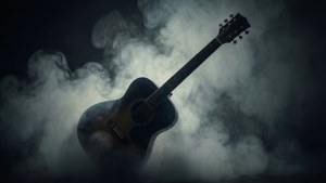 Smoky Guitar Silhouette