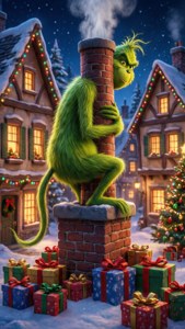 Sneaky Grinch Chimney