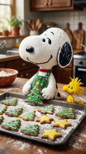 Snoopy Baking Christmas Cookies