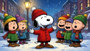 Snoopy Caroling with Gang