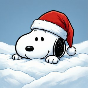 Snoopy Hidden in Snow