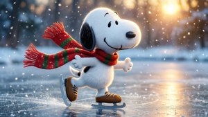 Snoopy Ice Skating