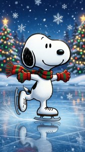 Snoopy Ice Skating