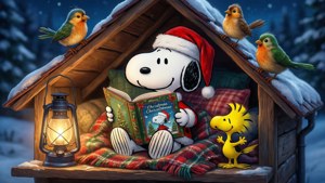 Snoopy Reading Christmas Story