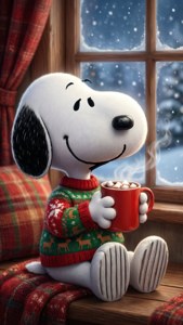 Snoopy with Hot Cocoa