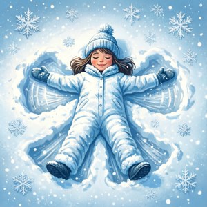Snow Angel Christmas Girl