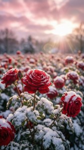 Snow Covered Roses