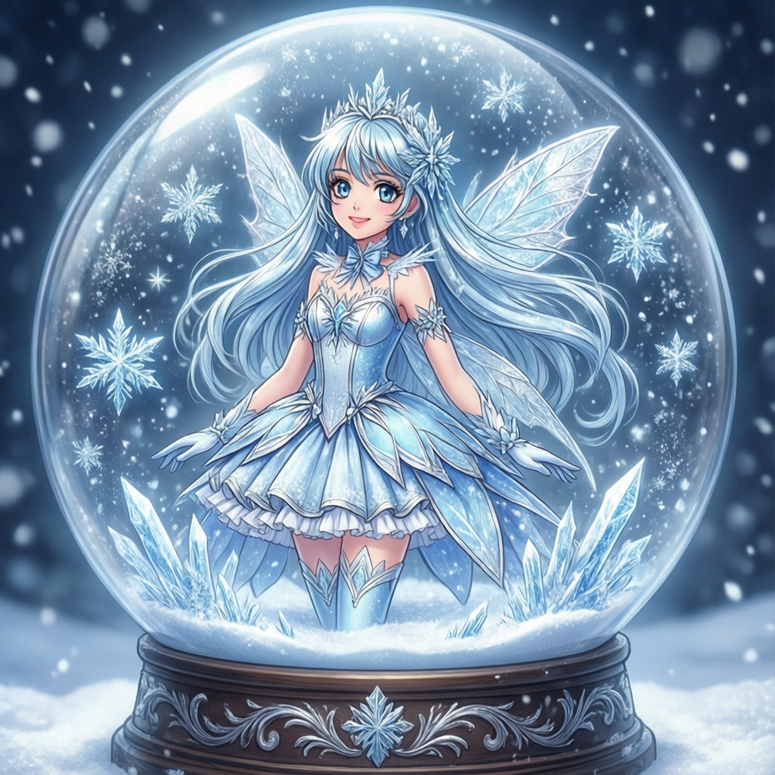 Snow Globe Fairy Cure by Wallpapers.art Studio