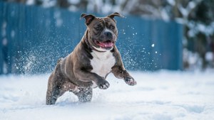 Snow Play Pitbull