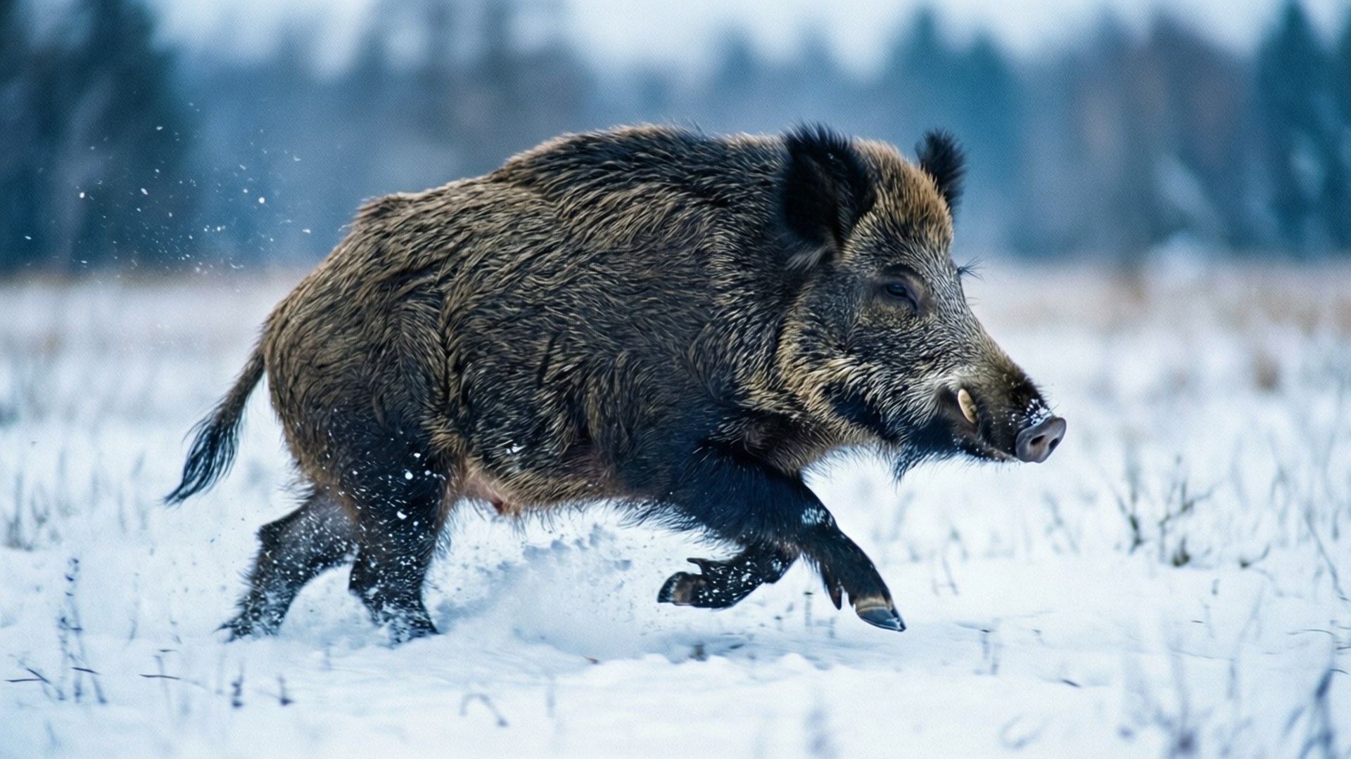 Snow Sprint Boar by Wallpapers.art Studio