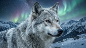 Snow Wolf Aurora