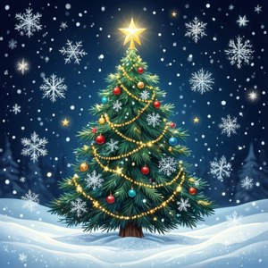 Snowfall SVG Tree