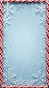 Snowflake Candy Cane Border