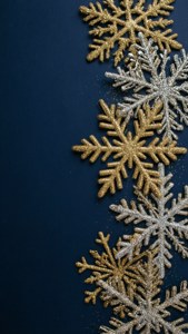 Snowflake Metallic Border