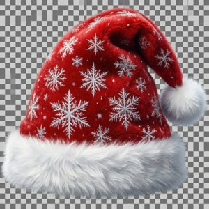 Snowflake Pattern Santa Hat