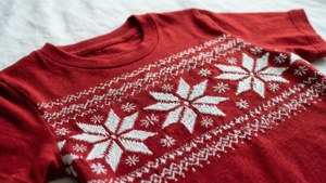 Snowflake Shirt Close-Up