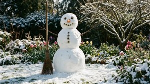 Snowman in Garden