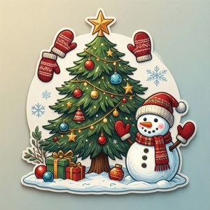 Snowman SVG Tree
