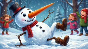Snowman Trips Nose