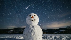 Snowman Under Stars
