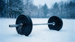 Snowy Barbell Field