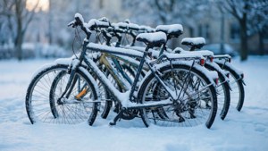 Snowy Bike Rack Winter