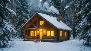 Snowy Cabin Cozy