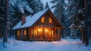 Snowy Cabin Haven