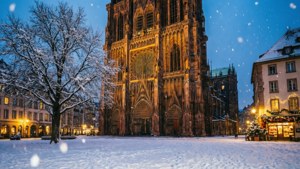 Snowy Cathedral Evening