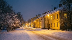 Snowy City Lights