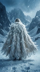 Snowy Feather Cape