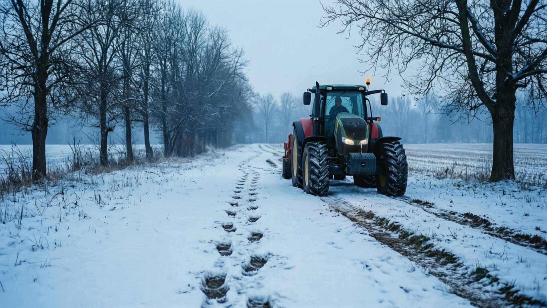 Snowy Fields by Wallpapers.art Studio