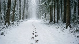 Snowy Forest Path