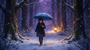 Snowy Forest Walk