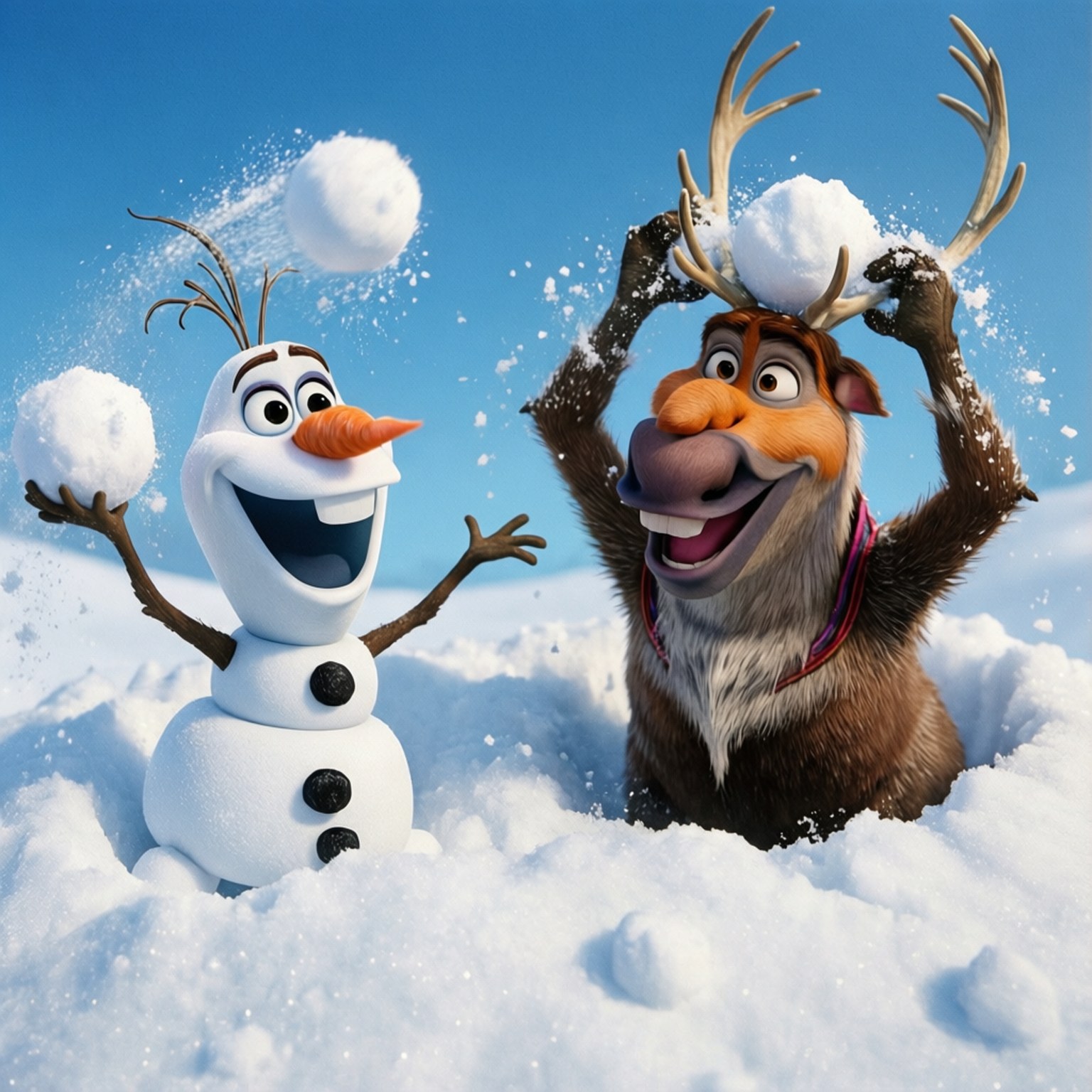 Snowy Fun by Wallpapers.art Studio