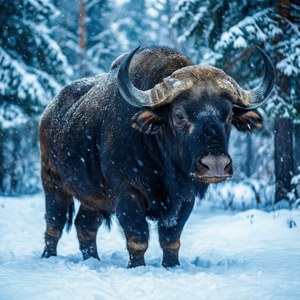 Snowy Gaur