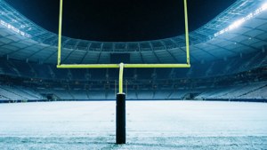 Snowy Goal Post