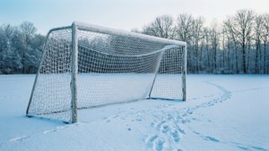 Snowy Goal Post