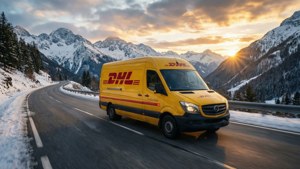 Snowy Mountain DHL Van