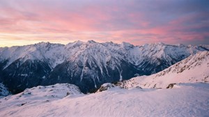 Snowy Mountain Sunrise
